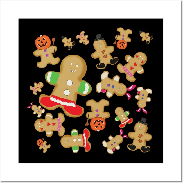 Sam the Gingerbread Cookie -Holidays Wall Art by Fun Funky Designs